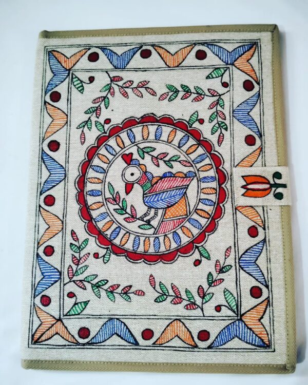 Madhubani Painted Document File Bag