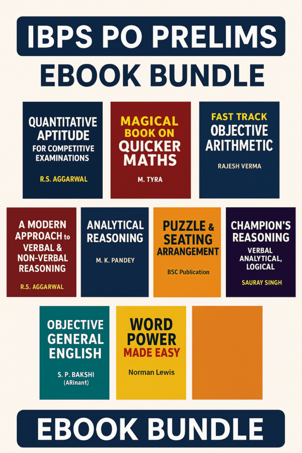IBPS PO Prelims Books Bundle 2025 PDF Download with success plan