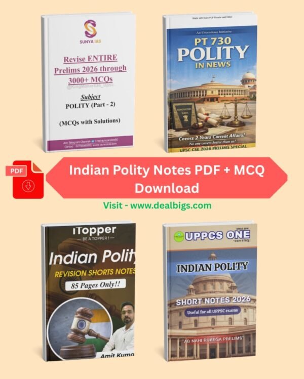 Indian Polity Notes PDF + MCQ Download